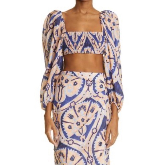 JOHANNA ORTIZ Balloon Sleeve Crop Top